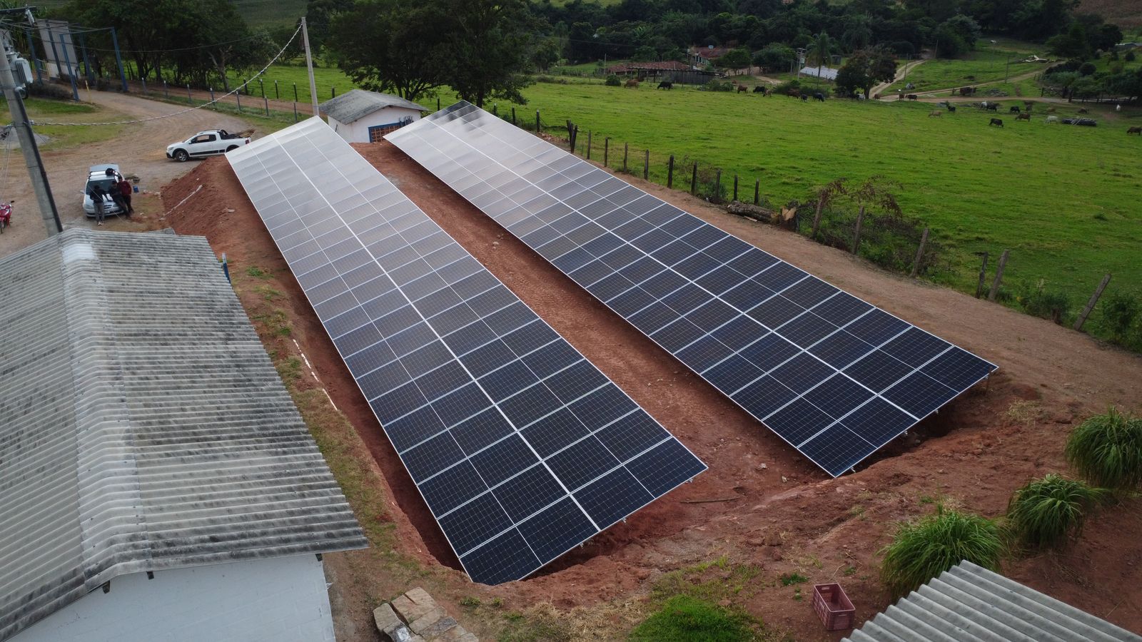 Projeto Fotovoltaico em Solo para Aviário — Agronegócio em Morungaba/SP